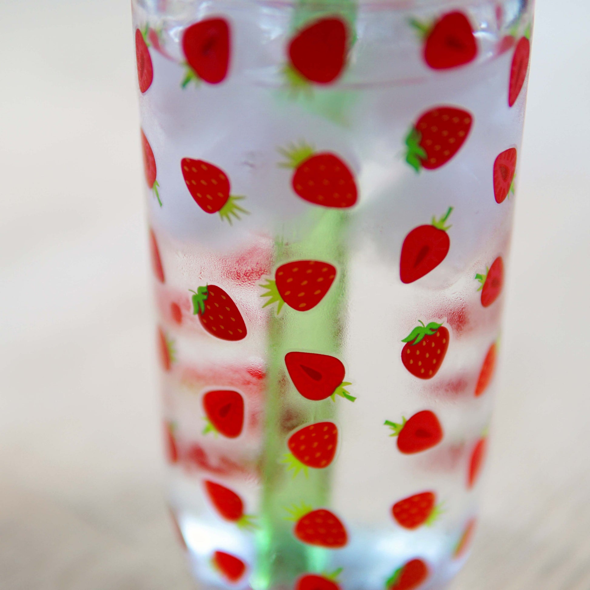 Drinking Glasses Glass Straw  Strawberry Glass Cup Nana