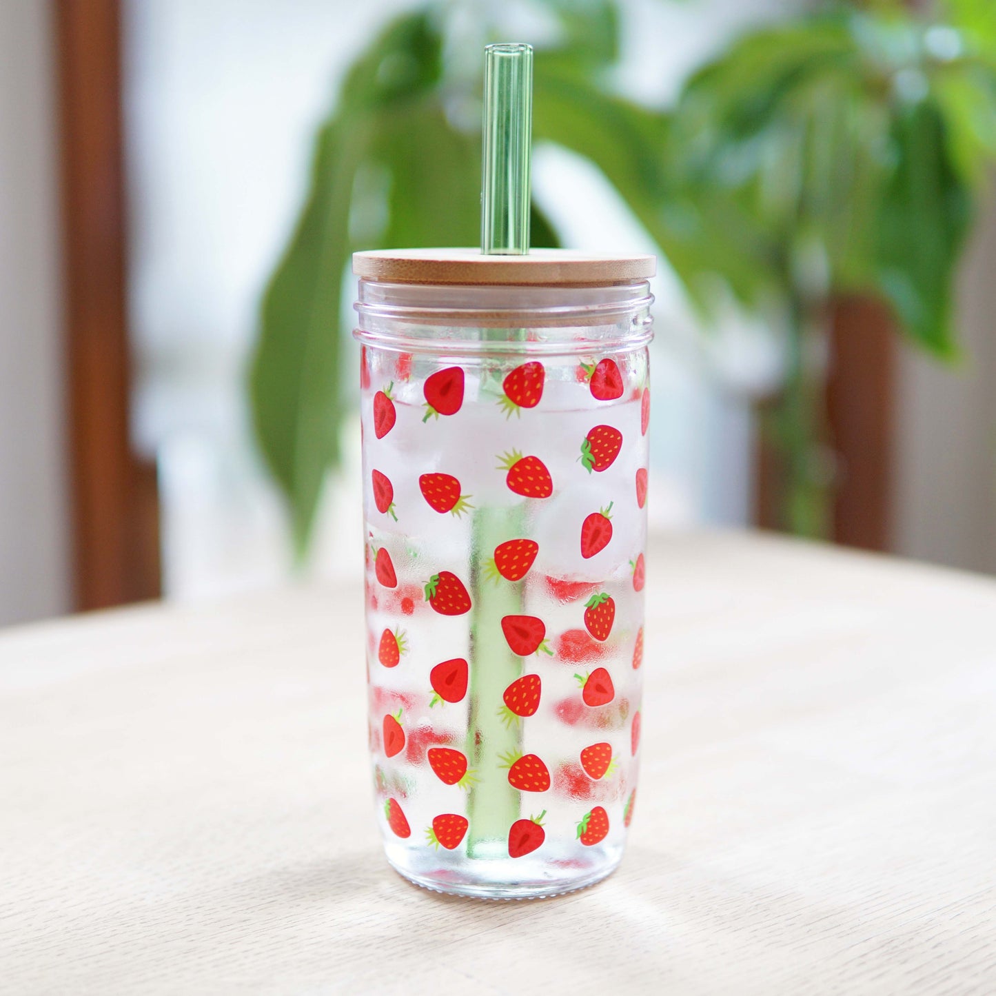 Strawberry Meadow Glass Can - 1canoe2