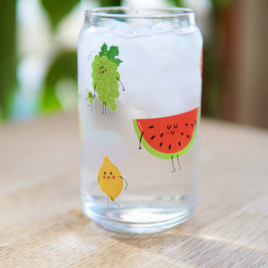 Fruity Friends Can Glass