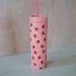 Strawberry Pink Acrylic Tumbler