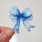 Blue Watercolor Bow Sticker