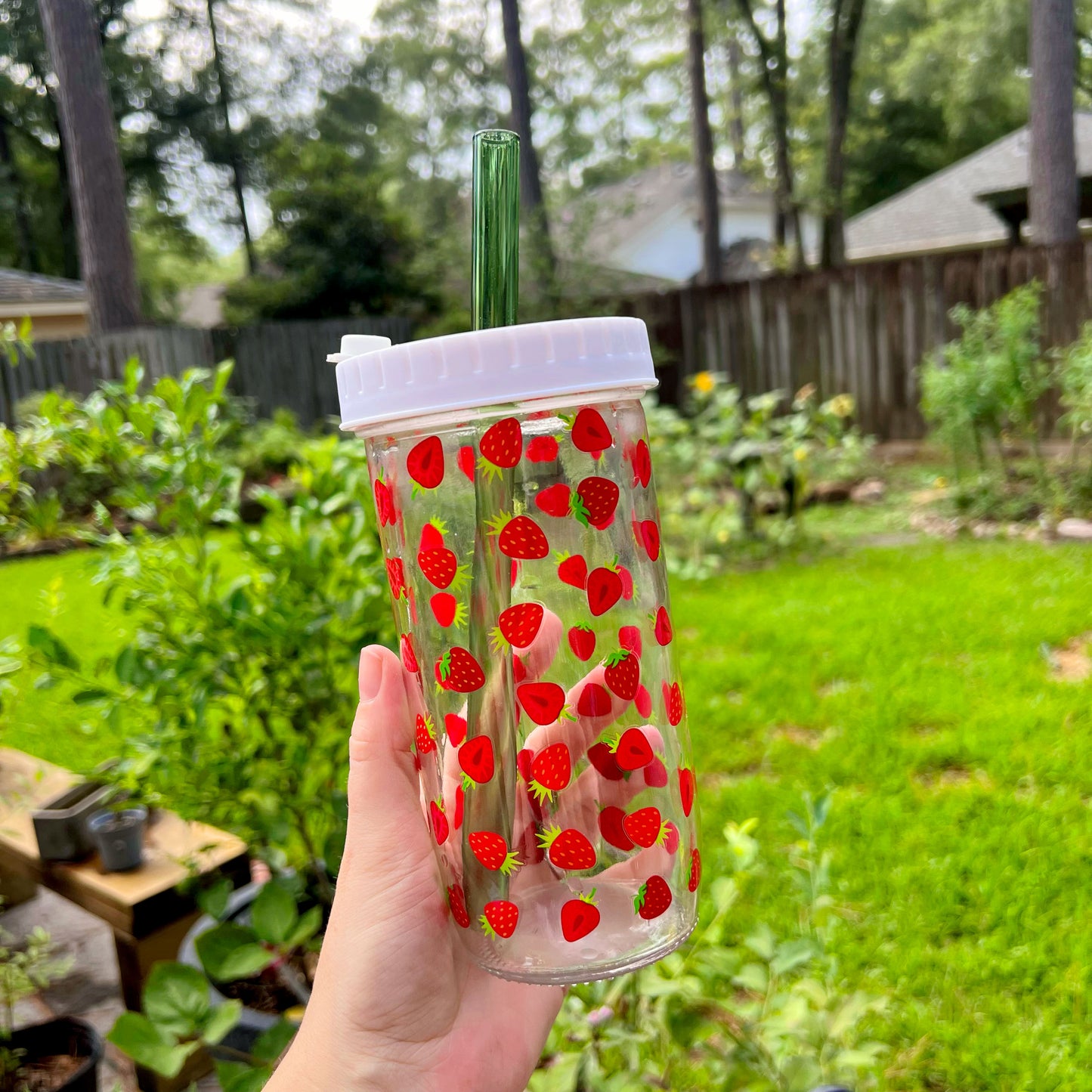 Strawberry Glass Tumbler