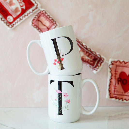 Floral Monogram Mug