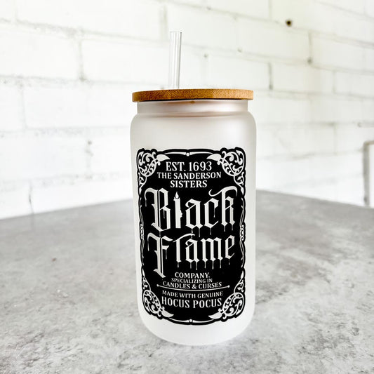 Black Flame Can Glass