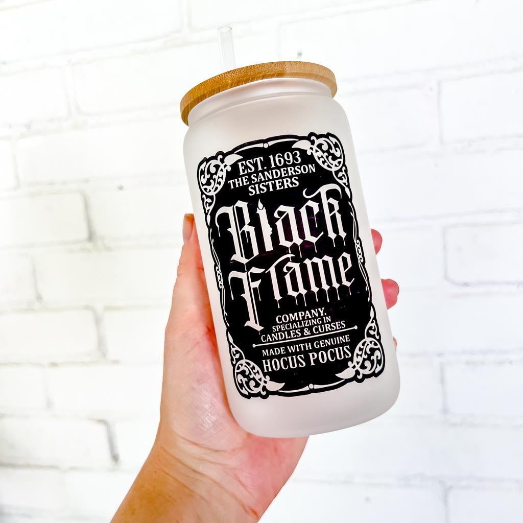 Black Flame Can Glass