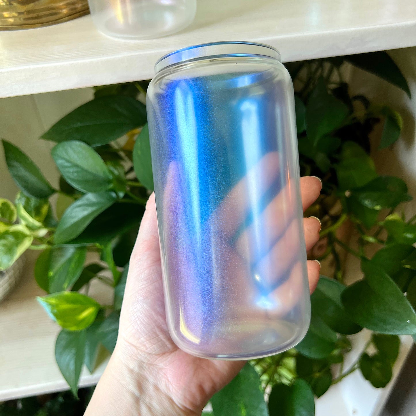 Iridescent Beer Can Glasses